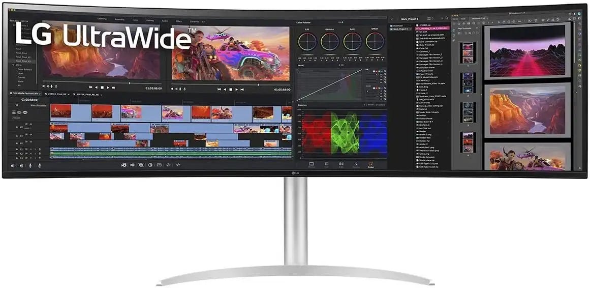 LG 49WQ95C 49'' UltraWide Dual QHD Curved Monitor, 144Hz Nano IPS Display, 5ms Response Time, 32:9 Aspect Ratio, 16.7M Color Depth, 178º Viewing Angle, HDR 10, White | 49WQ95C - W - Vektra Computers LLC LG 49WQ95C 49'' UltraWide Dual QHD Curved Monitor, 144Hz Nano IPS Display, 5ms Response Time, 32:9 Aspect Ratio, 16.7M Color Depth, 178º Viewing Angle, HDR 10, White | 49WQ95C - W - Vektra Computers LLC